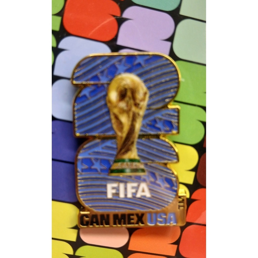 FIFA World Cup 2026 Official Logo Pin Canada Mexico USA Soccer F26-PN-0007-A - Picture 3 of 3